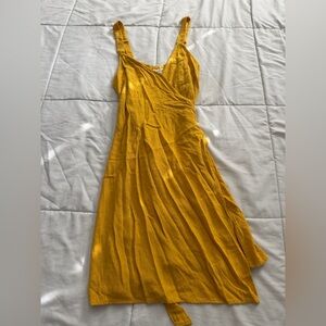 Universal Thread Mustard Asymmetrical Dress